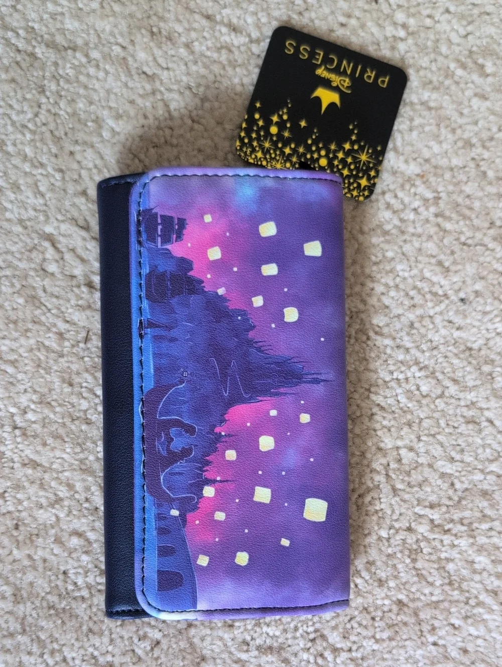NWT Loungefly Disney Tangled Navy and Purple Wallet